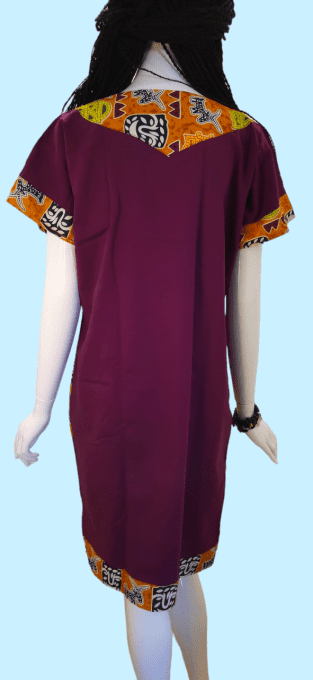 Robe mi-longue Mauve